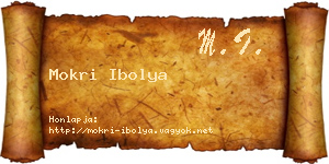 Mokri Ibolya névjegykártya